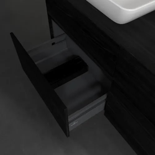 Bild von VILLEROY BOCH Collaro Waschbeckenunterschrank, 4 Auszüge, 1200 x 548 x 500 mm, Black Oak / Black Oak #C11300AB