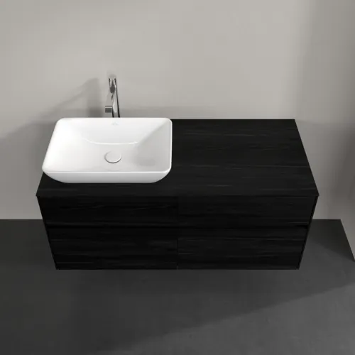 Bild von VILLEROY BOCH Collaro Waschbeckenunterschrank, 4 Auszüge, 1200 x 548 x 500 mm, Black Oak / Black Oak #C11300AB