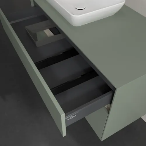 Bild von VILLEROY BOCH Collaro Waschbeckenunterschrank, mit Beleuchtung, 2 Auszüge, 1000 x 548 x 500 mm, Soft Green / Soft Green #C110B0AF