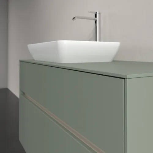 Bild von VILLEROY BOCH Collaro Waschbeckenunterschrank, mit Beleuchtung, 2 Auszüge, 1000 x 548 x 500 mm, Soft Green / Soft Green #C110B0AF