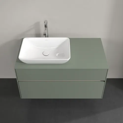 Bild von VILLEROY BOCH Collaro Waschbeckenunterschrank, mit Beleuchtung, 2 Auszüge, 1000 x 548 x 500 mm, Soft Green / Soft Green #C110B0AF