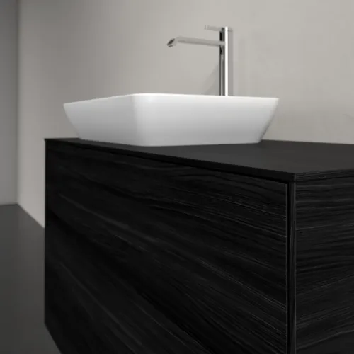 Bild von VILLEROY BOCH Collaro Waschbeckenunterschrank, mit Beleuchtung, 2 Auszüge, 1000 x 548 x 500 mm, Black Oak / Black Oak #C110B0AB