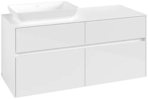 VILLEROY BOCH Collaro Vanity unit, 4 pull-out compartments, 1200 x 548 x 500 mm, Glossy White / Glossy White #C11300DH resmi