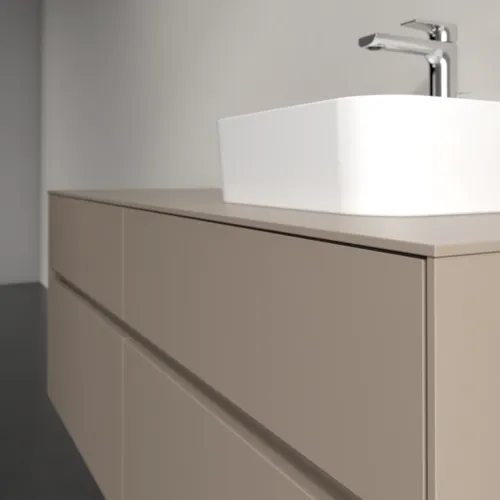 Bild von VILLEROY BOCH Collaro Waschbeckenunterschrank, 4 Auszüge, 1400 x 548 x 500 mm, Taupe / Taupe #C10200VM