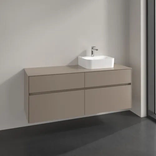 Bild von VILLEROY BOCH Collaro Waschbeckenunterschrank, 4 Auszüge, 1400 x 548 x 500 mm, Taupe / Taupe #C10200VM