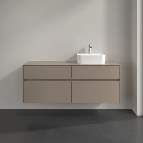 Bild von VILLEROY BOCH Collaro Waschbeckenunterschrank, 4 Auszüge, 1400 x 548 x 500 mm, Taupe / Taupe #C10200VM