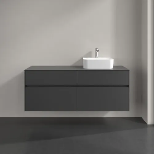 Bild von VILLEROY BOCH Collaro Waschbeckenunterschrank, 4 Auszüge, 1400 x 548 x 500 mm, Graphite / Graphite #C10200VR