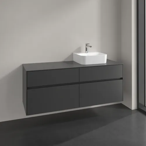 Bild von VILLEROY BOCH Collaro Waschbeckenunterschrank, 4 Auszüge, 1400 x 548 x 500 mm, Graphite / Graphite #C10200VR