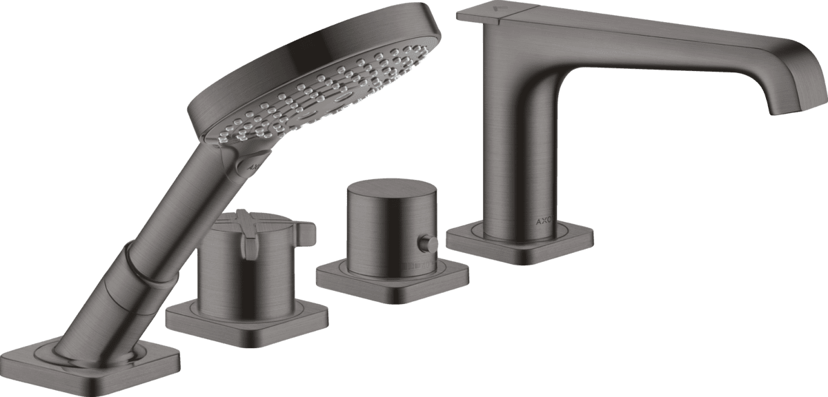HANSGROHE AXOR Citterio E 4-Loch Fliesenrandarmatur mit Thermostat #36410340 - Brushed Black Chrome