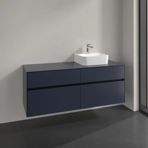 Bild von VILLEROY BOCH Collaro Waschbeckenunterschrank, 4 Auszüge, 1400 x 548 x 500 mm, Marine Blue / Marine Blue #C10200VQ