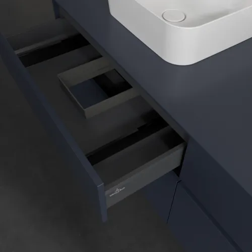 Bild von VILLEROY BOCH Collaro Waschbeckenunterschrank, mit Beleuchtung, 4 Auszüge, 1600 x 548 x 500 mm, Marine Blue / Marine Blue #C107B0VQ