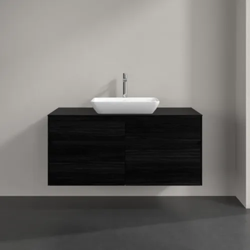 Bild von VILLEROY BOCH Collaro Waschbeckenunterschrank, 4 Auszüge, 1200 x 548 x 500 mm, Black Oak / Black Oak #C11200AB