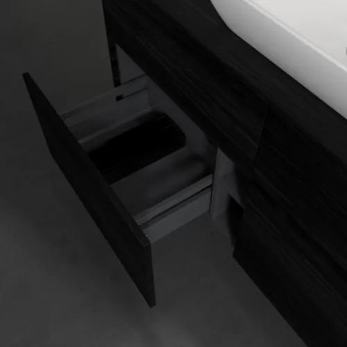 Bild von VILLEROY BOCH Collaro Waschbeckenunterschrank, 4 Auszüge, 1200 x 548 x 500 mm, Black Oak / Black Oak #C11200AB