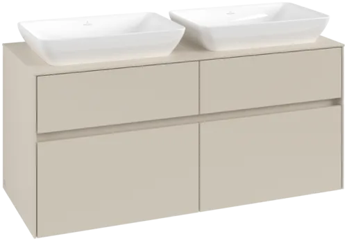 Зображення з  VILLEROY BOCH Collaro Vanity unit, with lighting, 4 pull-out compartments, 1200 x 548 x 500 mm, Cashmere Grey / Cashmere Grey #C115B0VN