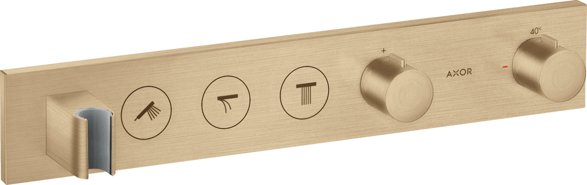 HANSGROHE AXOR ShowerSolutions Thermostatmodul Select 530/90 Unterputz für 3 Verbraucher #18356140 - Brushed Bronze