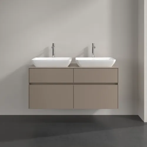 Bild von VILLEROY BOCH Collaro Waschbeckenunterschrank, mit Beleuchtung, 4 Auszüge, 1200 x 548 x 500 mm, Taupe / Taupe #C115B0VM