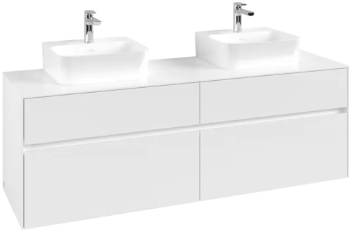 Obrázek VILLEROY BOCH Toaletní skříňka Collaro, 4 výsuvy, 1600 x 548 x 500 mm, bílá matná / bílá matná #C10700MS