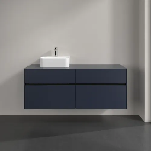 Picture of VILLEROY BOCH Collaro Vanity unit, 4 pull-out compartments, 1400 x 548 x 500 mm, Marine Blue / Marine Blue #C10100VQ
