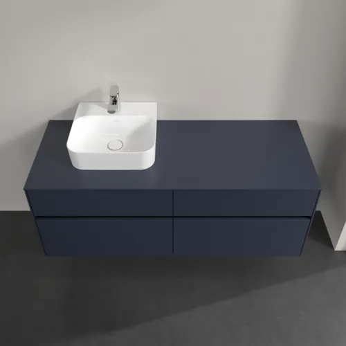 Picture of VILLEROY BOCH Collaro Vanity unit, 4 pull-out compartments, 1400 x 548 x 500 mm, Marine Blue / Marine Blue #C10100VQ