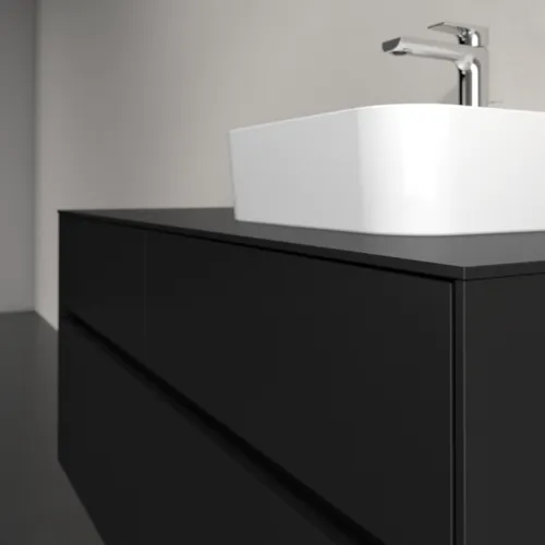 Obrázek VILLEROY BOCH Toaletní skříňka Collaro, s osvětlením, 4 výsuvy, 1200 x 548 x 500 mm, Volcano Black / Volcano Black #C099B0VL