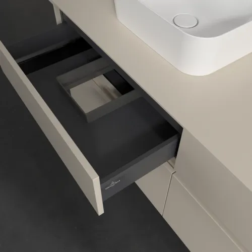 Bild von VILLEROY BOCH Collaro Waschbeckenunterschrank, 4 Auszüge, 1400 x 548 x 500 mm, Cashmere Grey / Cashmere Grey #C10100VN