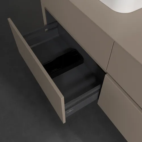 Bild von VILLEROY BOCH Collaro Waschbeckenunterschrank, 4 Auszüge, 1400 x 548 x 500 mm, Taupe / Taupe #C10100VM