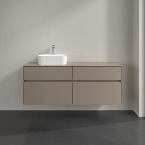 Bild von VILLEROY BOCH Collaro Waschbeckenunterschrank, 4 Auszüge, 1400 x 548 x 500 mm, Taupe / Taupe #C10100VM