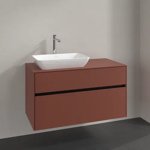 Bild von VILLEROY BOCH Collaro Waschbeckenunterschrank, 2 Auszüge, 1000 x 548 x 500 mm, Wine Red / Wine Red #C11000AH