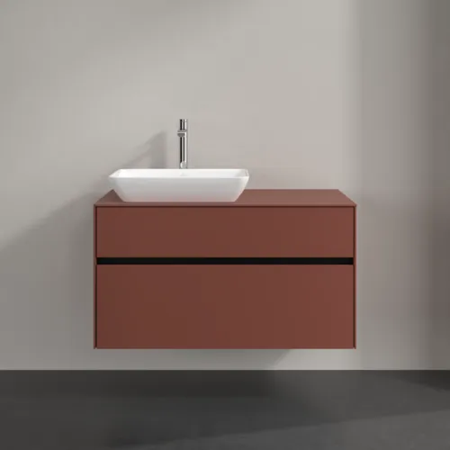 Bild von VILLEROY BOCH Collaro Waschbeckenunterschrank, 2 Auszüge, 1000 x 548 x 500 mm, Wine Red / Wine Red #C11000AH