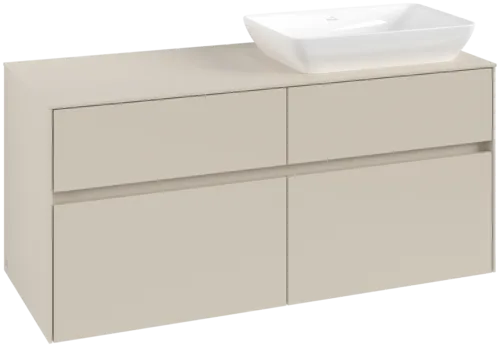 Obrázek VILLEROY BOCH Toaletní skříňka Collaro, s osvětlením, 4 výsuvy, 1200 x 548 x 500 mm, Cashmere Grey / Cashmere Grey #C114B0VN