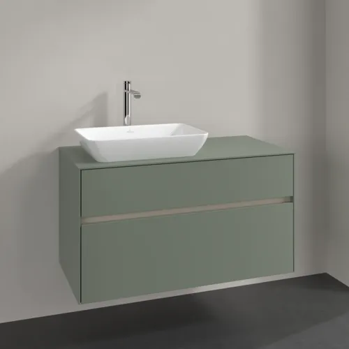 VILLEROY BOCH Collaro Waschbeckenunterschrank, 2 Auszüge, 1000 x 548 x 500 mm, Soft Green / Soft Green #C11000AF, Bild 2