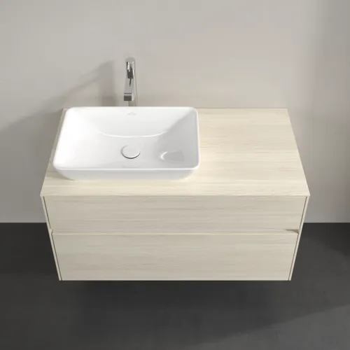 Bild von VILLEROY BOCH Collaro Waschbeckenunterschrank, 2 Auszüge, 1000 x 548 x 500 mm, White Oak / White Oak #C11000AA