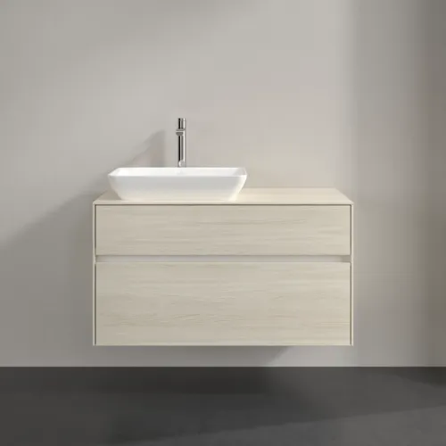 Bild von VILLEROY BOCH Collaro Waschbeckenunterschrank, 2 Auszüge, 1000 x 548 x 500 mm, White Oak / White Oak #C11000AA