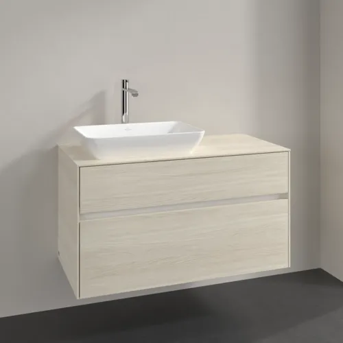 Bild von VILLEROY BOCH Collaro Waschbeckenunterschrank, 2 Auszüge, 1000 x 548 x 500 mm, White Oak / White Oak #C11000AA