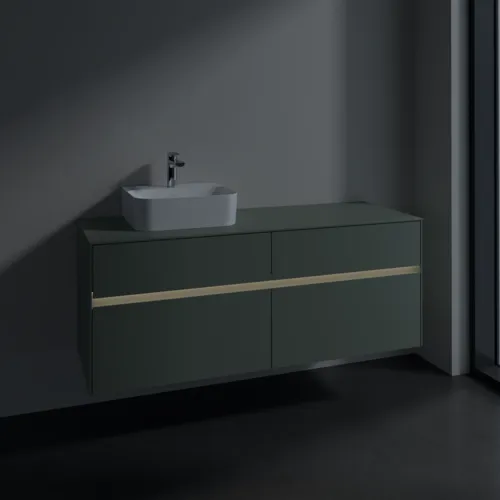 Bild von VILLEROY BOCH Collaro Waschbeckenunterschrank, mit Beleuchtung, 4 Auszüge, 1400 x 548 x 500 mm, Soft Green / Soft Green #C101B0AF