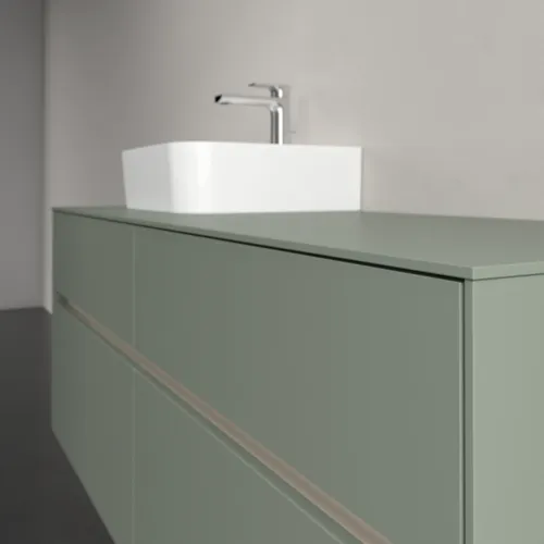 Bild von VILLEROY BOCH Collaro Waschbeckenunterschrank, mit Beleuchtung, 4 Auszüge, 1400 x 548 x 500 mm, Soft Green / Soft Green #C101B0AF