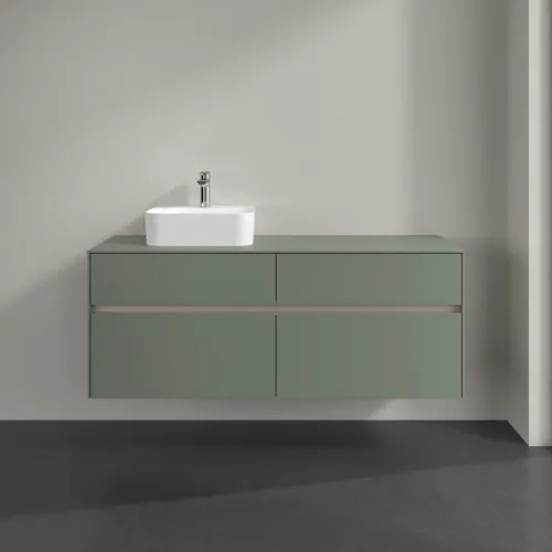 Bild von VILLEROY BOCH Collaro Waschbeckenunterschrank, mit Beleuchtung, 4 Auszüge, 1400 x 548 x 500 mm, Soft Green / Soft Green #C101B0AF