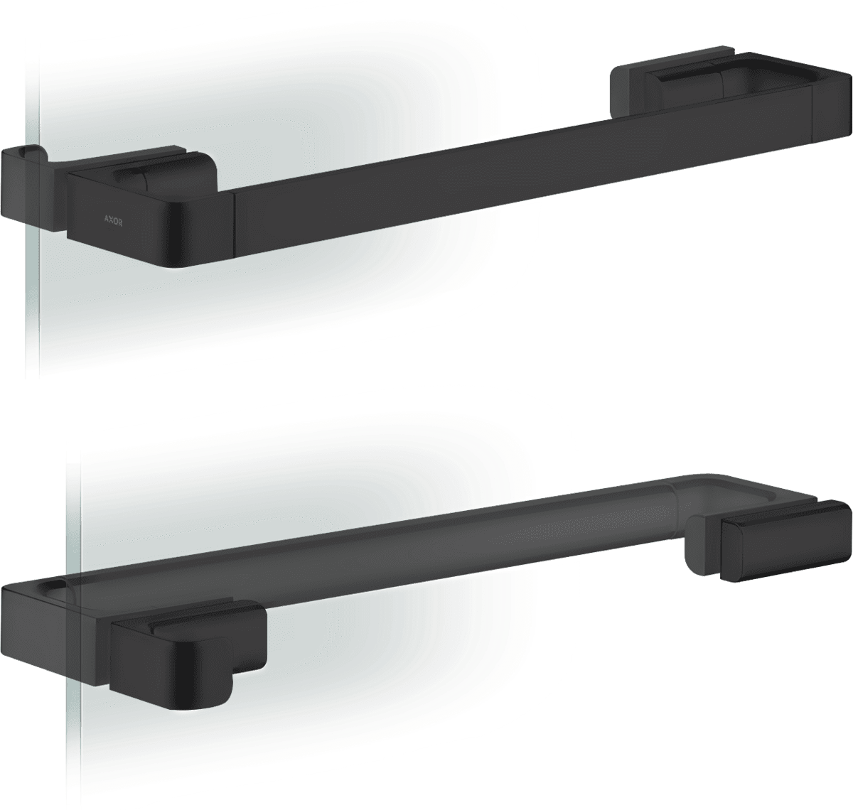 HANSGROHE AXOR Universal Softsquare Duschtürgriff 444 mm #42837670 - Mattschwarz