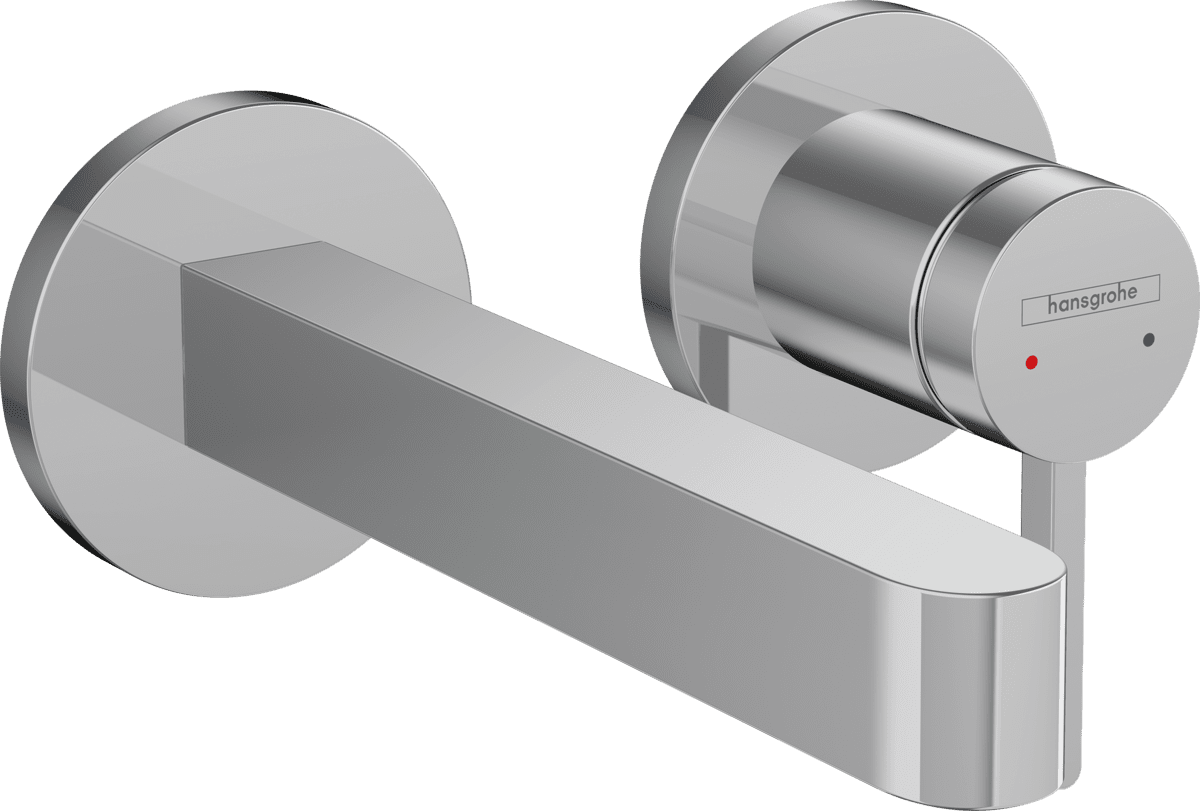 Bild von HANSGROHE Finoris Einhebel-Waschtischmischer Unterputz für Wandmontage mit Auslauf 16,8 cm #76051000 - Chrom