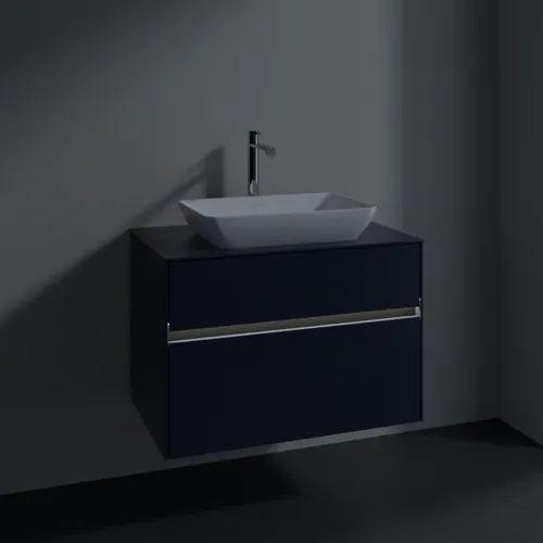 Bild von VILLEROY BOCH Collaro Waschbeckenunterschrank, mit Beleuchtung, 2 Auszüge, 800 x 548 x 500 mm, Marine Blue / Marine Blue #C108B0VQ