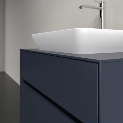 Bild von VILLEROY BOCH Collaro Waschbeckenunterschrank, mit Beleuchtung, 2 Auszüge, 800 x 548 x 500 mm, Marine Blue / Marine Blue #C108B0VQ
