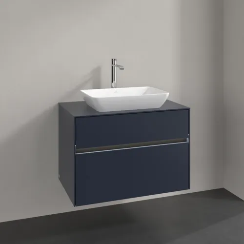 Bild von VILLEROY BOCH Collaro Waschbeckenunterschrank, mit Beleuchtung, 2 Auszüge, 800 x 548 x 500 mm, Marine Blue / Marine Blue #C108B0VQ