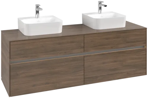 Picture of VILLEROY BOCH Collaro Vanity unit, with lighting, 4 pull-out compartments, 1600 x 548 x 500 mm, Arizona Oak / Arizona Oak #C107B0VH