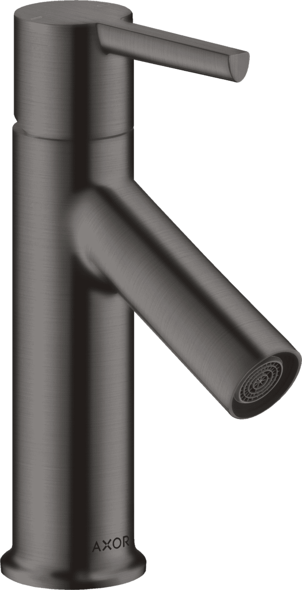 HANSGROHE AXOR Starck Einhebel-Waschtischmischer 80 mit Hebelgriff für Handwaschbecken mit Zugstangen-Ablaufgarnitur #10102340 - Brushed Black Chrome