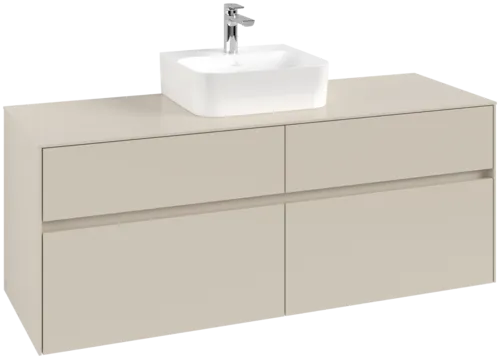 Obrázek VILLEROY BOCH Toaletní skříňka Collaro, 4 výsuvy, 1400 x 548 x 500 mm, Cashmere Grey / Cashmere Grey #C10000VN