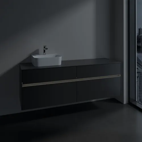 Bild von VILLEROY BOCH Collaro Waschbeckenunterschrank, mit Beleuchtung, 4 Auszüge, 1600 x 548 x 500 mm, Graphite / Graphite #C105B0VR