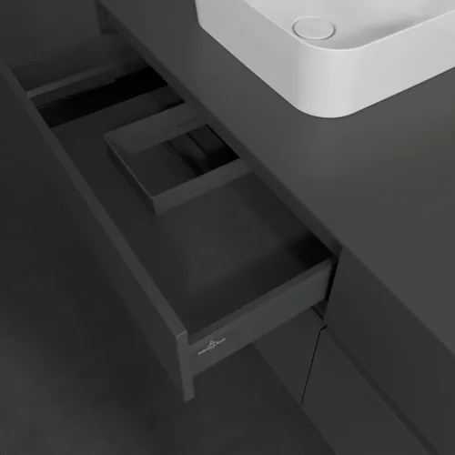 Bild von VILLEROY BOCH Collaro Waschbeckenunterschrank, mit Beleuchtung, 4 Auszüge, 1600 x 548 x 500 mm, Graphite / Graphite #C105B0VR