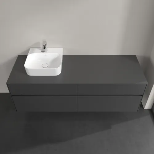 Bild von VILLEROY BOCH Collaro Waschbeckenunterschrank, mit Beleuchtung, 4 Auszüge, 1600 x 548 x 500 mm, Graphite / Graphite #C105B0VR