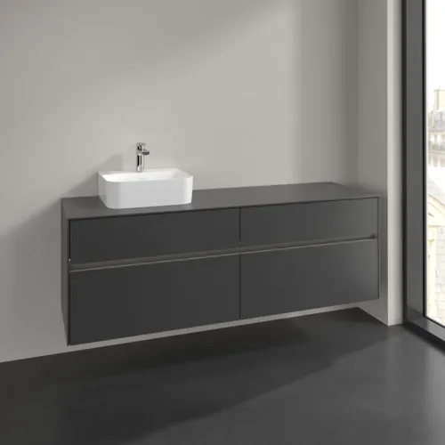 Bild von VILLEROY BOCH Collaro Waschbeckenunterschrank, mit Beleuchtung, 4 Auszüge, 1600 x 548 x 500 mm, Graphite / Graphite #C105B0VR