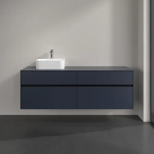 Bild von VILLEROY BOCH Collaro Waschbeckenunterschrank, mit Beleuchtung, 4 Auszüge, 1600 x 548 x 500 mm, Marine Blue / Marine Blue #C105B0VQ